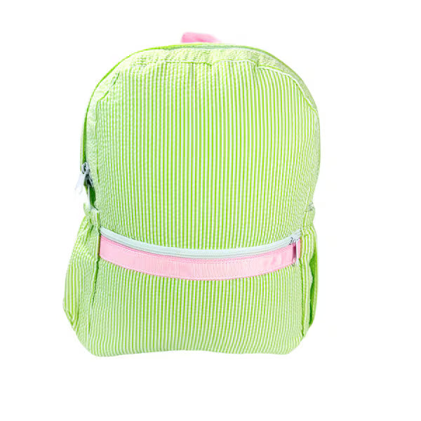 Seersucker Backpack Large with Pocket