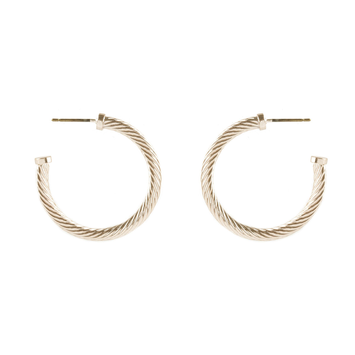 Cable Hoop Earrings