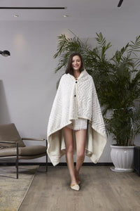 Chevron Sandstone Wearable Throw