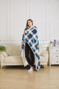 Green and Grey Wearable Throw