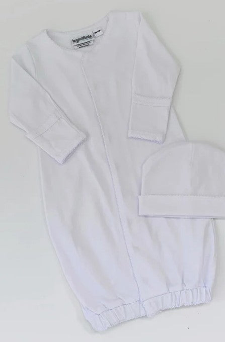 Picot Trim Gown with Hidden Snaps Includes Monogram
