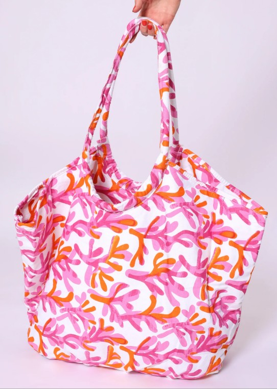 Weekender Bag Watercolor Coral Includes Monogram