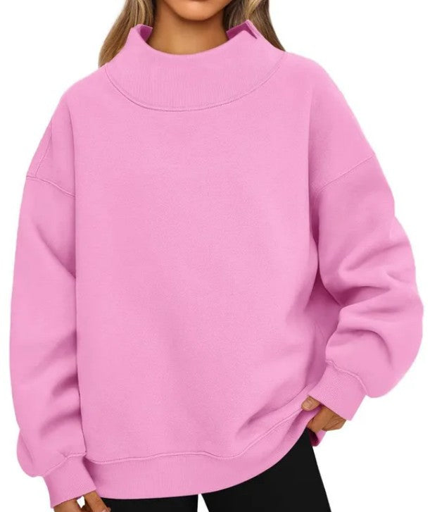 Mock Neck Oversized Sweat Shirt NM