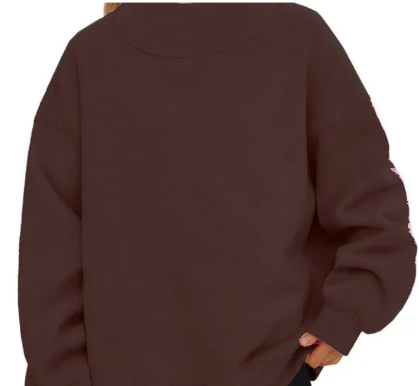 Mock Neck Oversized Sweat Shirt NM