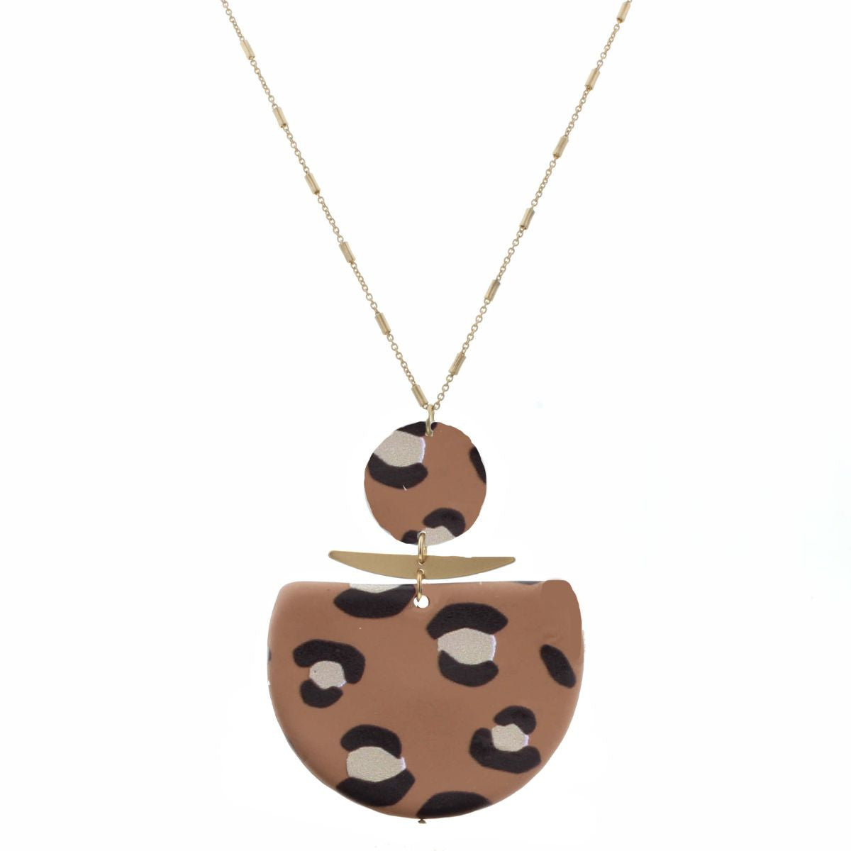 Brown Leopard Print Necklace