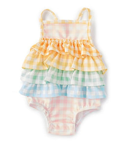 Gingham Ruffle Swimsuit