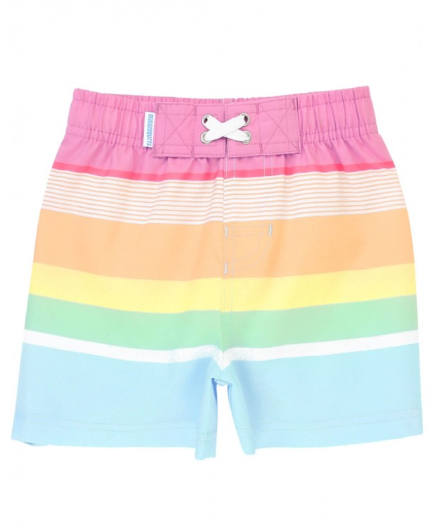 Multi Stripe Swim Trunks