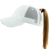 Ponytail Distressed Trucker Baseball Cap