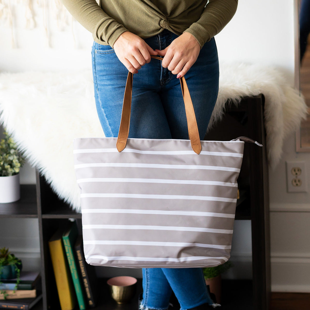 Large Stripe Tote