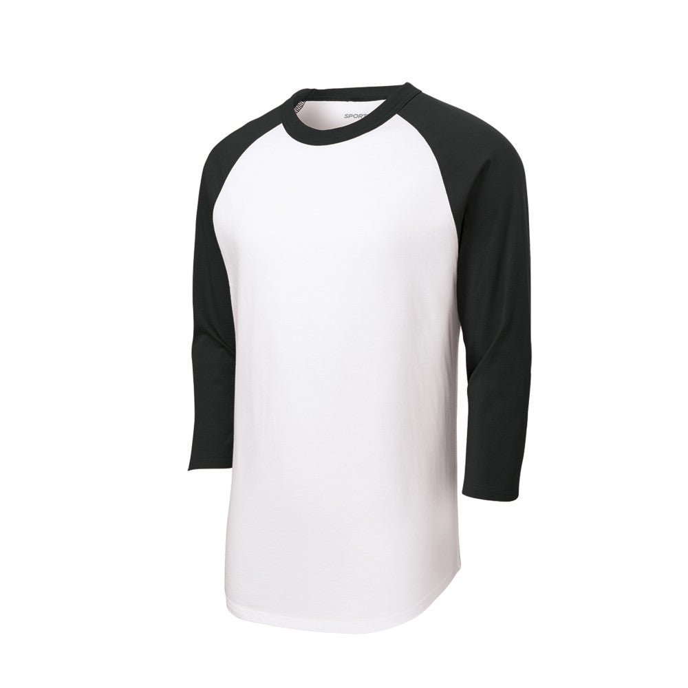Youth Raglan Baseball Tee Youth Large Black Gray