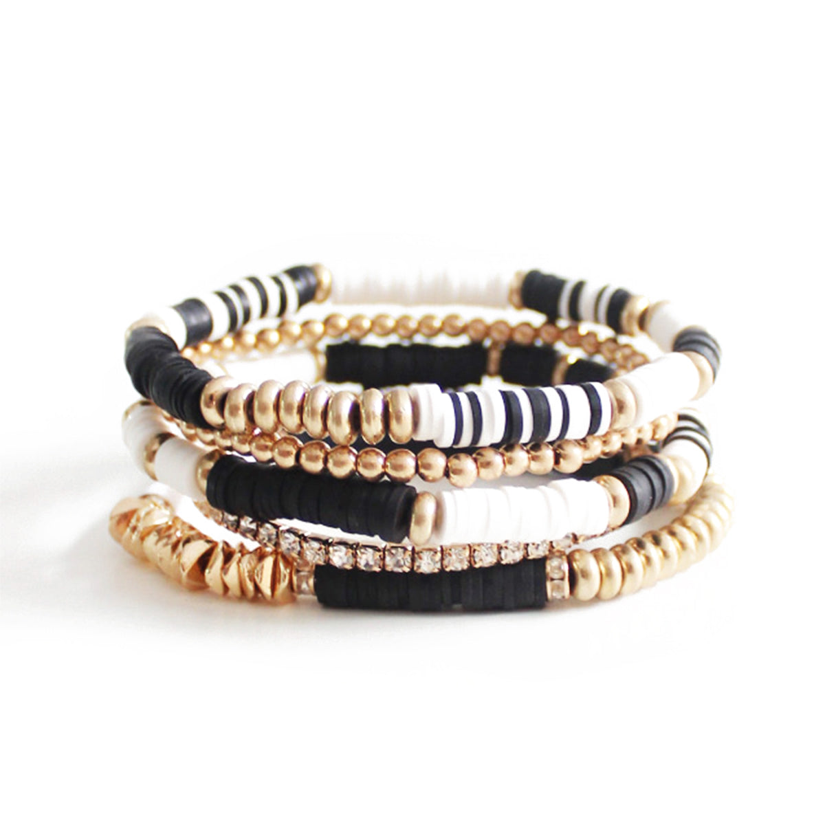 Black Carrie Bracelet Stack