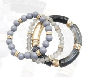 Black Madison Bracelet Stack