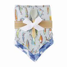 Fishing Lure Muslin Bib & Spoon
