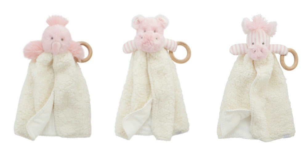 Pink Safari Baby Teething Woobie