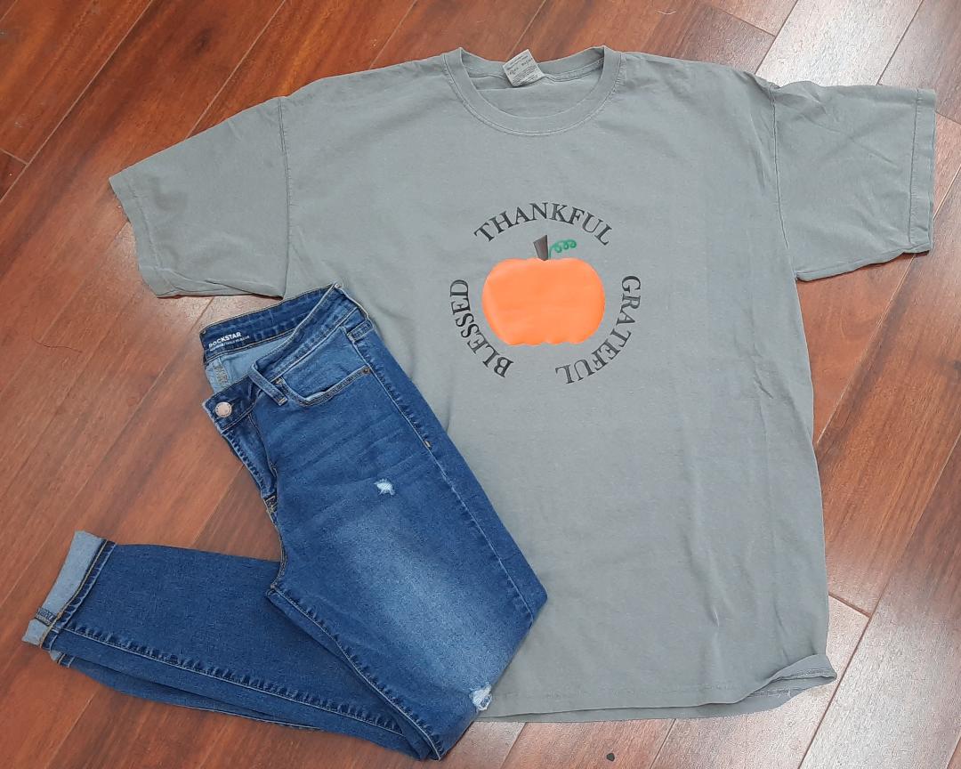Thankful Grateful Blessed Pumpkin