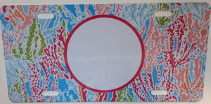 Coral License Plate