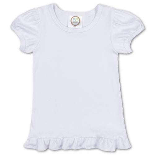 Girl's Short Sleeve Ruffle Tee Shirt